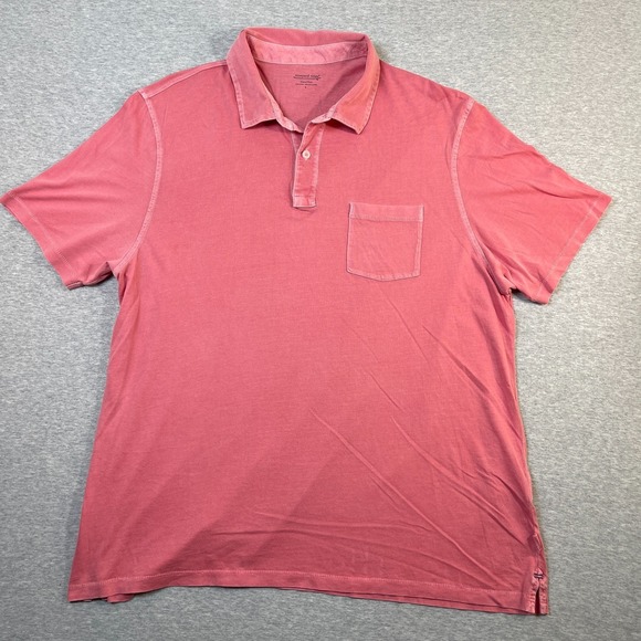 Vineyard Vines Other - Vineyard Vines Island Polo Shirt Mens Large L Coral Pink Salmon Pima Pocket Tee
